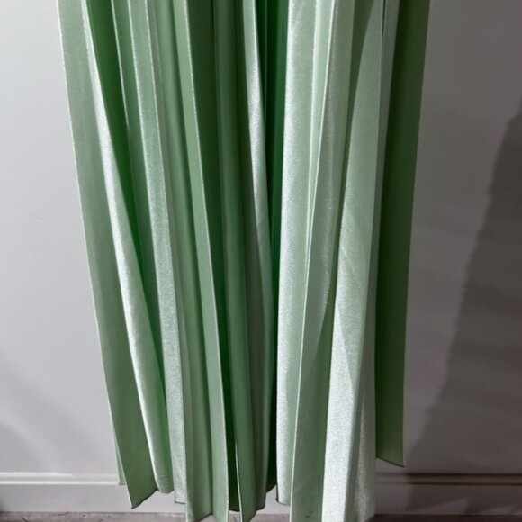 Light Green Prom Dress with Jeweled Neckline and Waist - Picture 5 of 9